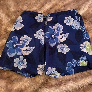 Nautica Floral Blue Men’s Swim Trunks
